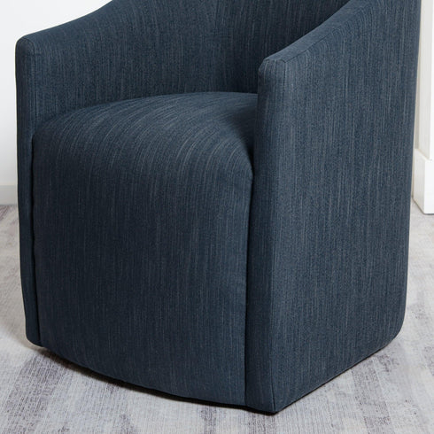 Rafa Performance Dining Chair with Casters - Upholstered Dining Chair | Modern Dining Chairs | Kinwell Furniture | Performance Fabric Dining Chairs
